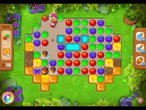 GardenScapes Level 2643 no boosters (24 moves)