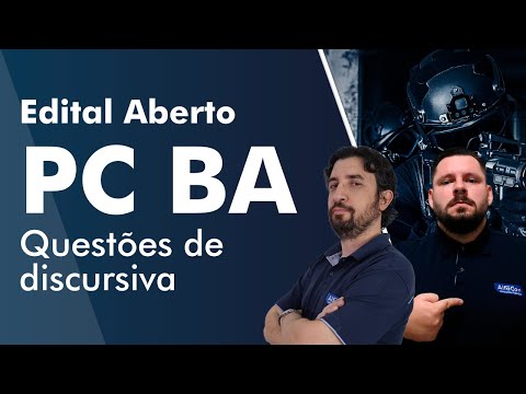 Questões Discursivas para Concurso PC BA - AlfaCon