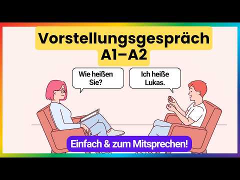 Vorstellungsgespräch auf Deutsch für Anfänger (A1–A2) | Einfache Gespräche zum Mitsprechen