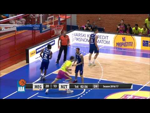 Rade Zagorac dunks in transition (Mega Leks - MZT Skopje Aerodrom, 30.10.2016)