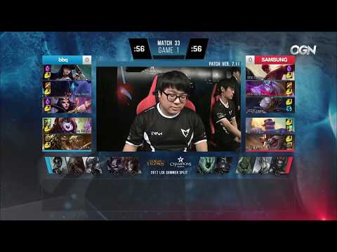 BBQ vs SSG Highlights Game 1 | LCK SUMMER 2017 | BBQ Olivers vs Samsung