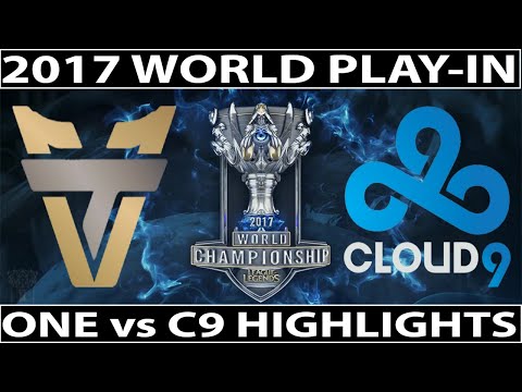 ONE (Warf Taliyah) vs C9 (Jensen Ryze) Highlights Worlds 2017 Play In