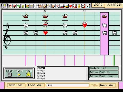 Mario Paint Composer: Kirby Superstar - Gourmet Race