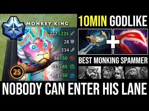 Nobody Can Enter His Lane!!! NEW Monkey King Spammer 10Min Godlike Easily 1Vs3 Crazy Plays 23Kills