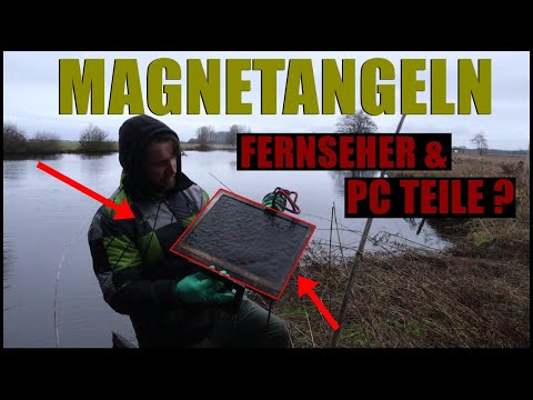 MAGNETANGELN UNTER BRÜCKE | FERNSEHER, PC TEILE? | Magnetfischen - Angeln - Magnet fishing | 2020