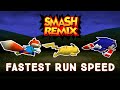 OUTDATED Smash Remix 1 2 0 Running Speed Rankings