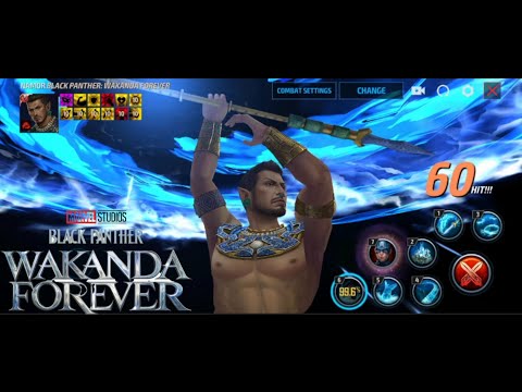Namor in Marvel Studios Black Panther Wakanda Forever suit skills preview | Marvel Future Fight