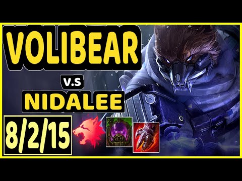 VOLIBEAR vs NIDALEE - 8/2/15 KDA JUNGLE GAMEPLAY - EUW Ranked MASTER