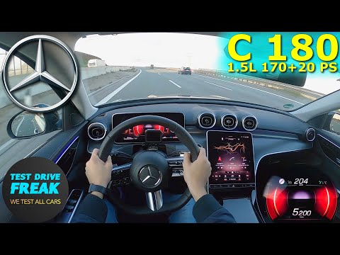 2023 Mercedes Benz C 180 T-Model 170+20 PS TOP SPEED AUTOBAHN DRIVE POV