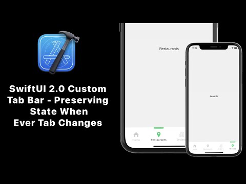 SwiftUI 2.0 Custom Tab Bar - Preserving State When Ever Tab Changes In SwiftUI - SwiftUI 2.0
