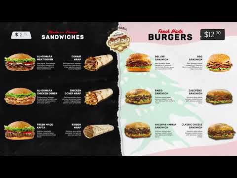 Al-Oumara Menu Board