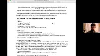 Paola Ceccarelli: The Long Shadow of Athens? Dramatic Performances in the Hellenistic City-States video