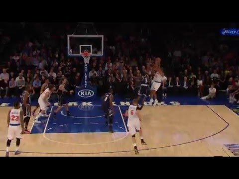 Kristaps Porzingis Throws Down a Monster Tip-Slam!