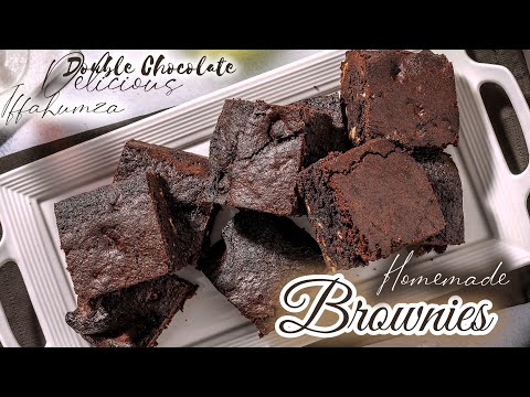 Double chocolate brownie recipe | chocolate brownies easy recipe 🤤 | brownie cake recipe at home