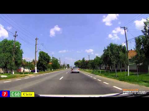 Driving in Romania. DN7 (E68):  Arad - Lipova. (Timelapse 3.5x).
