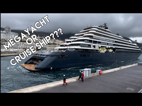 Arrival/Docking of 190m. $320M Mega Yacht EVRIMA a Ritz Carlton Yacht Collection