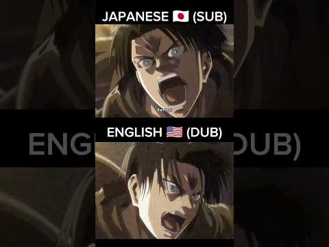 KENNY (Sub vs Dub) #shorts #anime #dubbing #animeedit #subvsdub #levi #sub #dub #attackontitan #aot