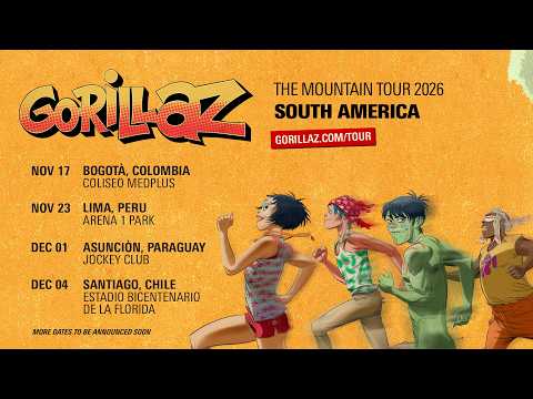 Gorillaz - The Mountain Tour - South and Central America (Official Trailer)