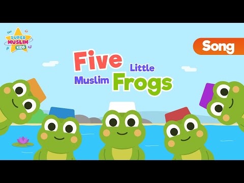 Five Little Muslim Frogs - Song for Kids (Nasheed) - Vocals Only - Muslim Version - @supermuslimkids