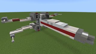 I built an X-Wing Fighter From Star Wars A New Hope In Minecraft!