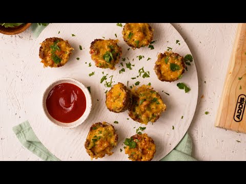 Cheesy Mince Pizza Cups Served 3 Ways