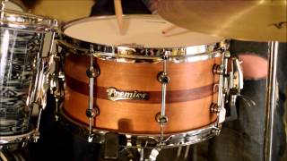 Video thumbnail for dD Drums Falkirk : Premier XC Series - Vertical Birch w/ Cherry and Purpleheart Veneer by dD Drums Scotland