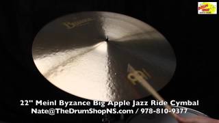 Meinl Byzance Big Apple Jazz Ride 22'' - Play-a-Long - The Drum Shop North Shore