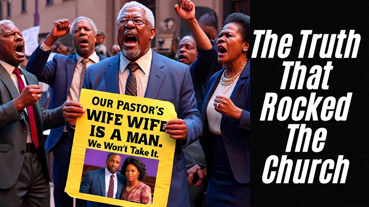 PROTEST IN CHURCH: Pastor's Wife Is A Man.