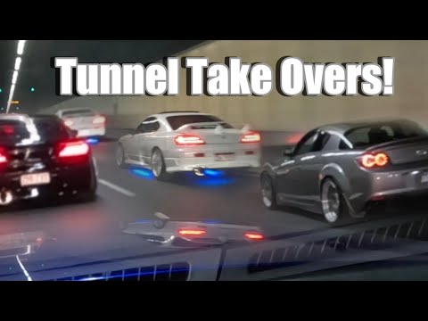 JDM CARS TAKE OVER THE TUNNELS!!!