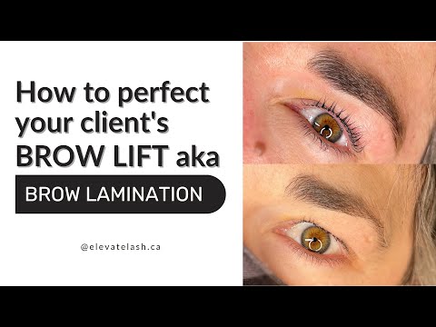 How to Perfect your Client's Brow Lift aka Brow Lamination