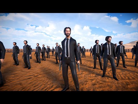 50 JOHN WICK vs 3 MILLION ZOMBIES - Ultimate Epic Battle Simulator 2