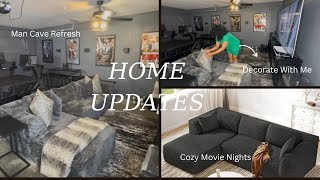 THE ULTIMATE MAN CAVE UPDATES/VESGANTTI MODULAR SOFA #homeupdates #mancave #bonelesscouch