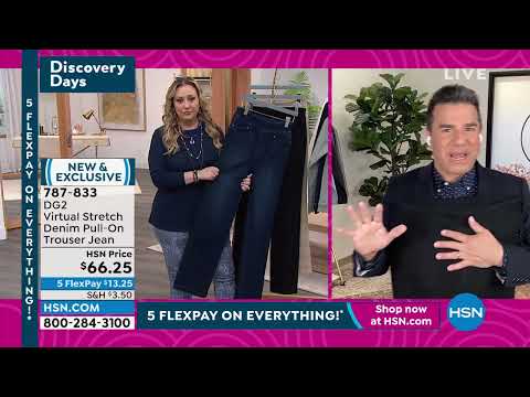 DG2 by Diane Gilman Virtual Stretch Denim PullOn Trouser...