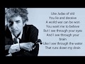 Bob Dylans Masters of war with lyrics