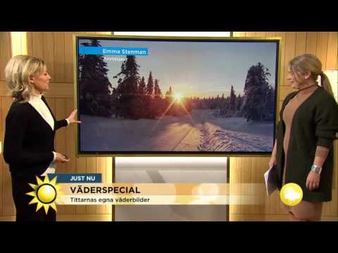 Väderspecial - kylan biter sig fast - Nyhetsmorgon (TV4)