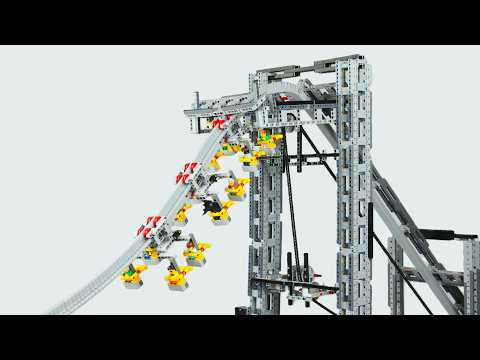 I Built a LEGO Suspended Rollercoaster!