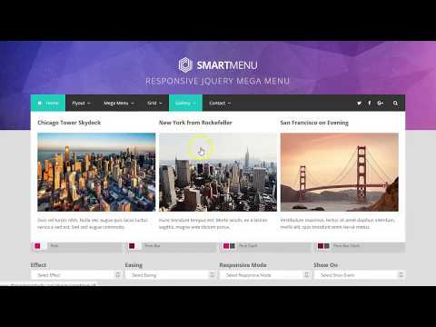 SmartMenu - Responsive jQuery Mega Menu