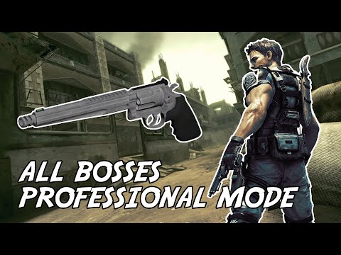 Kill ALL BOSSES with S&W M500 / Handcannon - Resident Evil 5 Gold Edition - Professional Mode