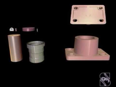 Foot step bearing Assembly Drawing #Animation #Assembly drawing