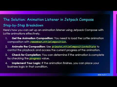 How to Use Animation Listener for Lottie Animation in Android Jetpack Compose