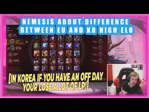 Nemesis About Difference Between EU And KR High Elo