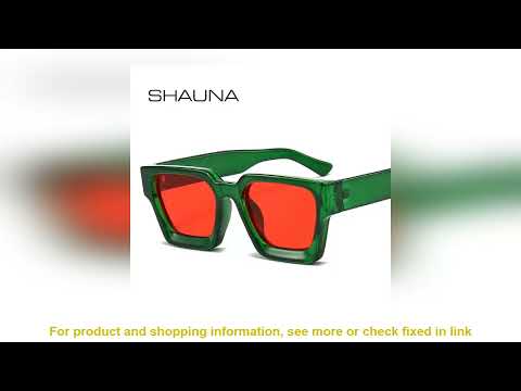 SHAUNA Ins Popular Women Square Sunglasses Retro Men Tinted Shades UV400