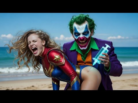 Epic Showdown! 😱 A Hilarious Spiderman & Wonder Woman Battle Against Joker and Red Hulk JR 💥