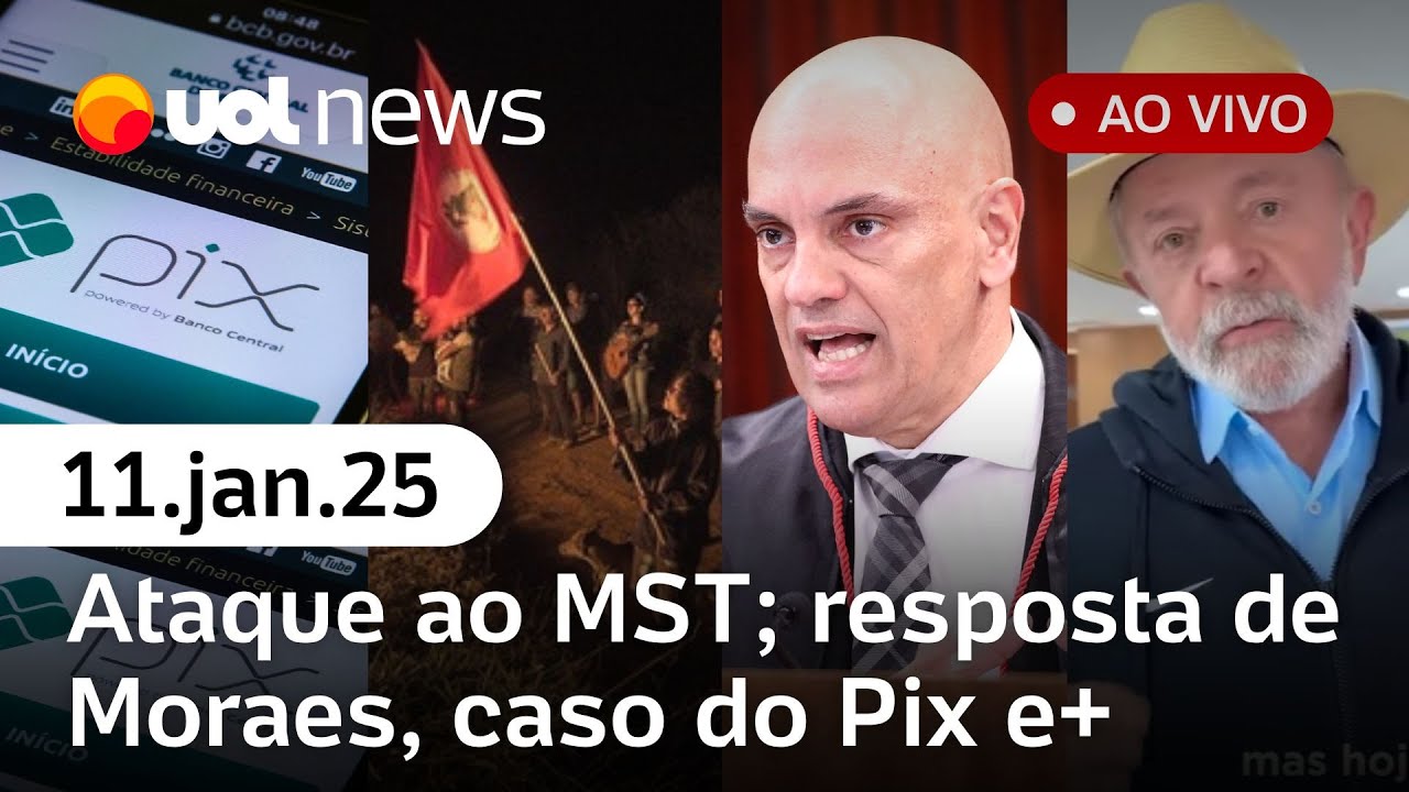 Moraes responde Bolsonaro; ataque ao MST, falso imposto do Pix; virose na praia e+ ao vivo| UOL News