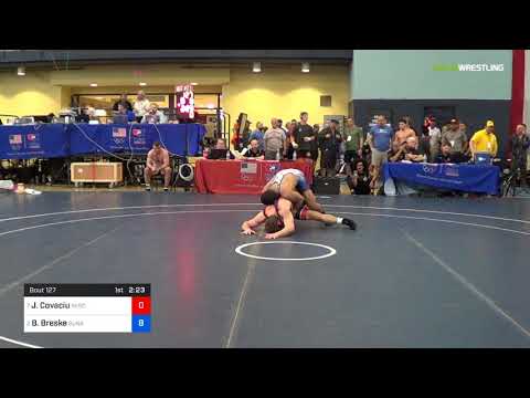 2018 FS WTT Challenge/UWW Juniors 79 Quarter-Finals - Jacob Covaciu (Wisc) Vs. Beau Breske (Sunk).