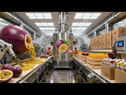 Inside a Modern Passion Fruit Factory: From Fresh Passion Fruit to Juice (The Whole Process)