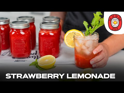 Strawberry Lemonade Concentrate Canning Recipe - Jar It Up July