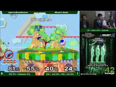 Construct 50 - DFU + Elephante vs EHG Jon$ + EHG Life - Melee Doubles Winners Semis