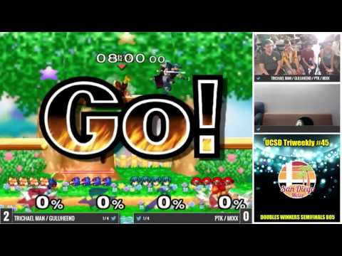 UCSD Triweekly #45 - Trichael Man/Guluheend vs PTK/Mixx - Doubles WSF - SSBM