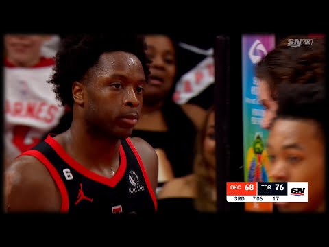 OG Anunoby with the Swat! - Raptors vs Thunder | March 16, 2023